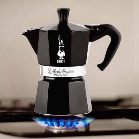 Cafetera Bialetti Aluminio Negra 3 Pocillos NEGRO