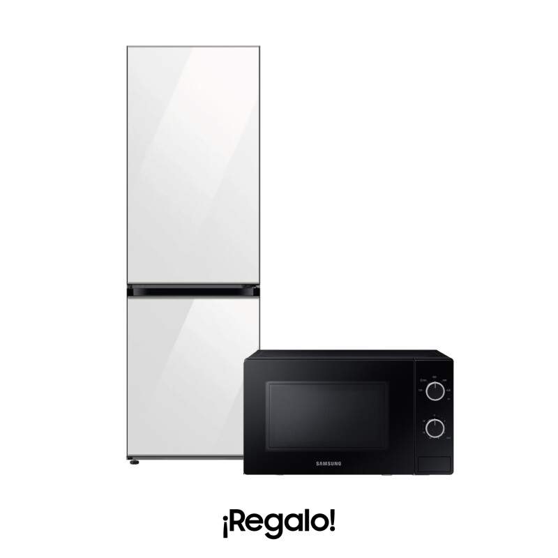 Heladera Samsung Bespoke 328 L + Microondas MS20 de regalo White