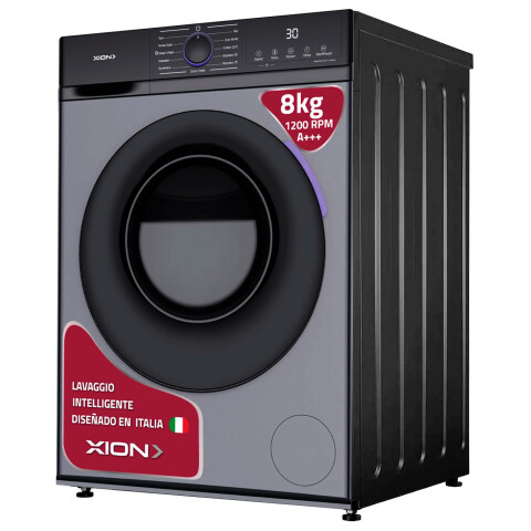 Lavarropas 8kg Inverter Xion Xi-lav88x-cu LAVARROPAS XION FRONTAL LAV88X GRIS INV