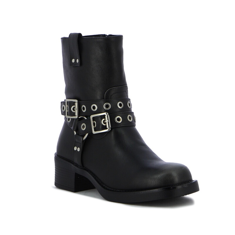 Botas Mujer Darkness Con Hebillas Negro