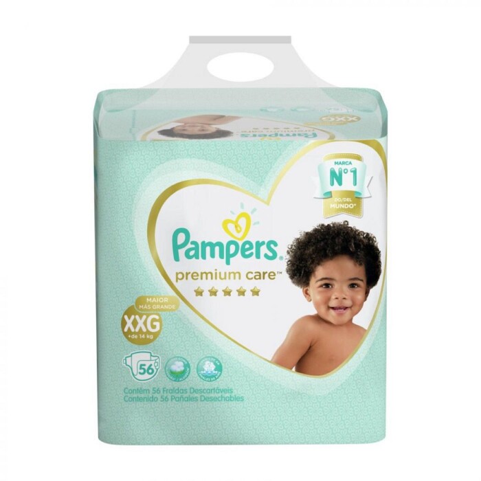 PAMPERS PREMIUM CARE XXG PAQ. X 56 UNID. única