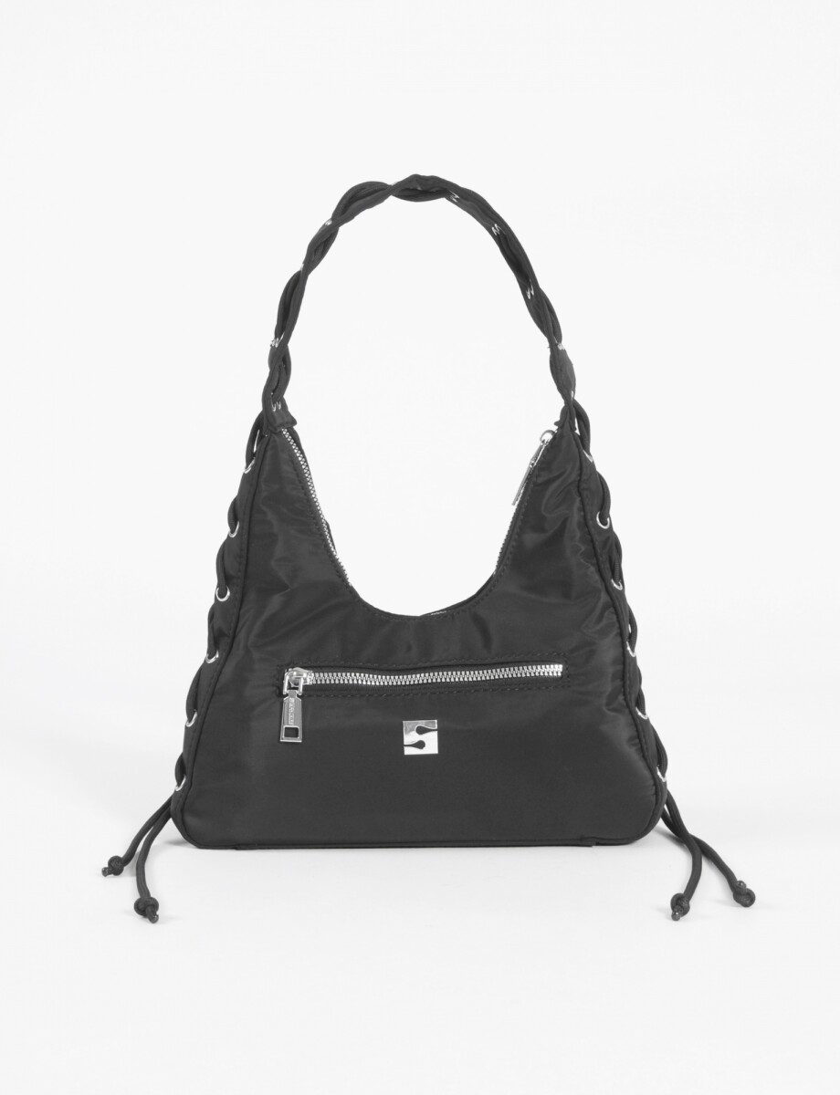 Cartera de hombro acordonada - negro 