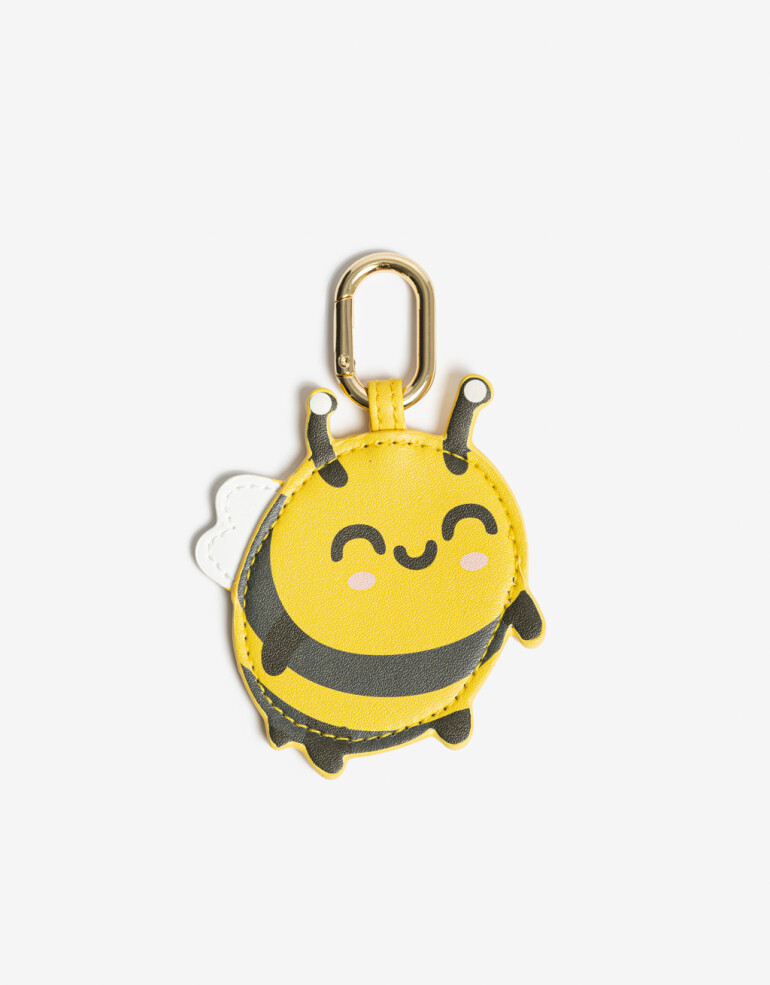 Llavero Cuero/PU Llavero Y Bag Charn Abeja - Combinacion Tricolor