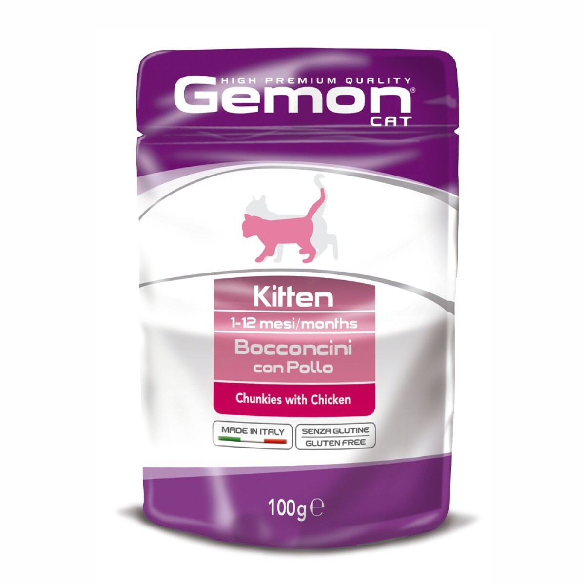 GEMON POUCH KITTEN WITH CHICKEN 100 GRS 