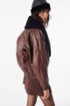 Campera Leather Relampago Bordeaux
