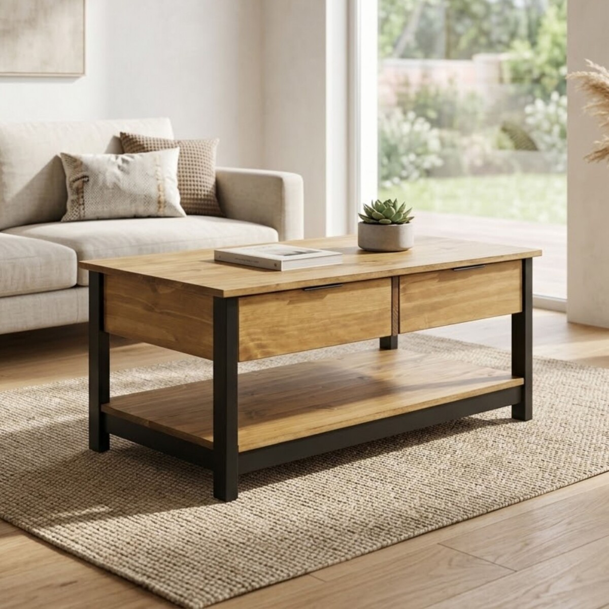 Mesa De Living - Madera Maciza - Linea Denise 