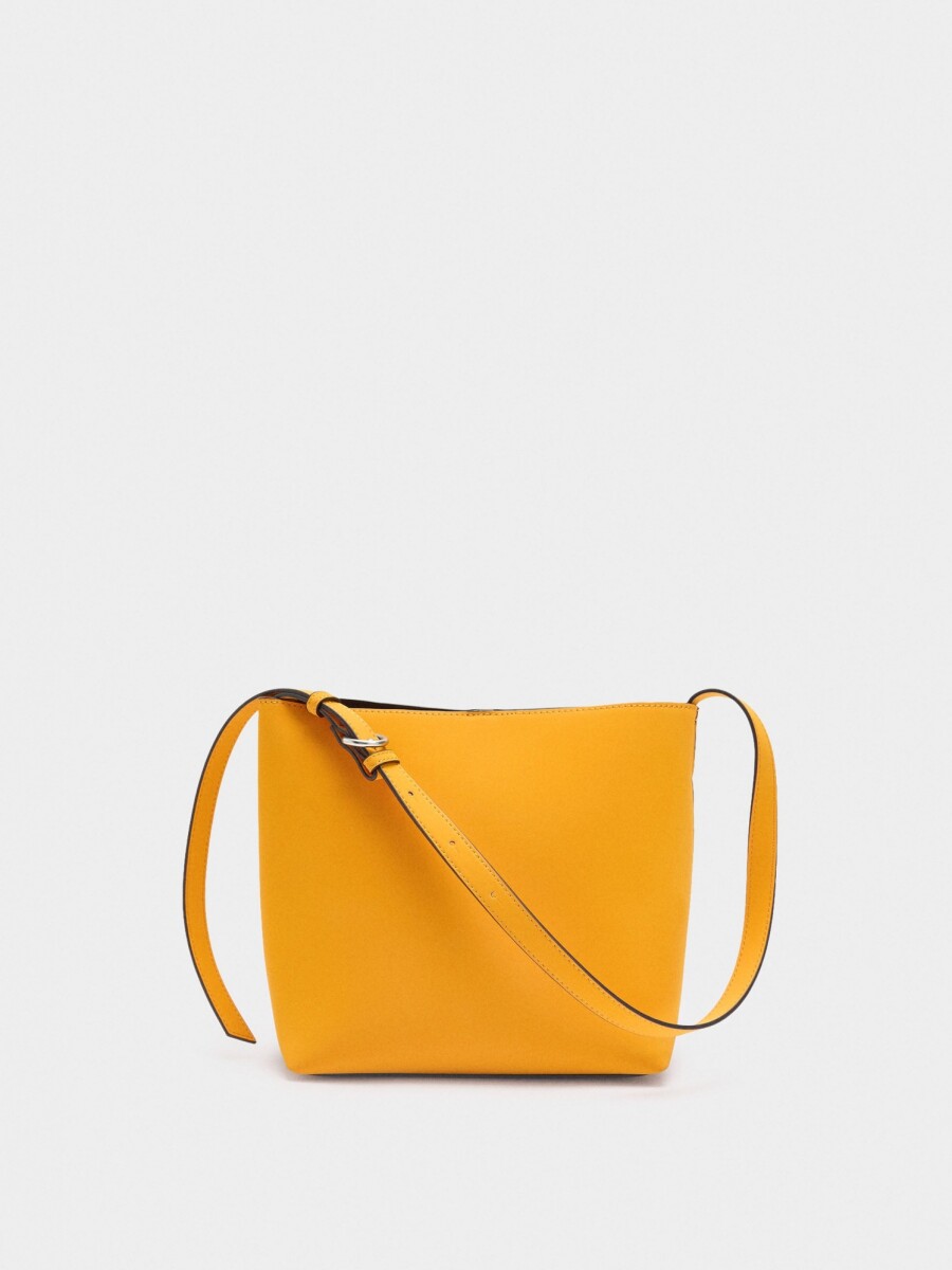 Bolso De Hombro Con Textura Suave naranja