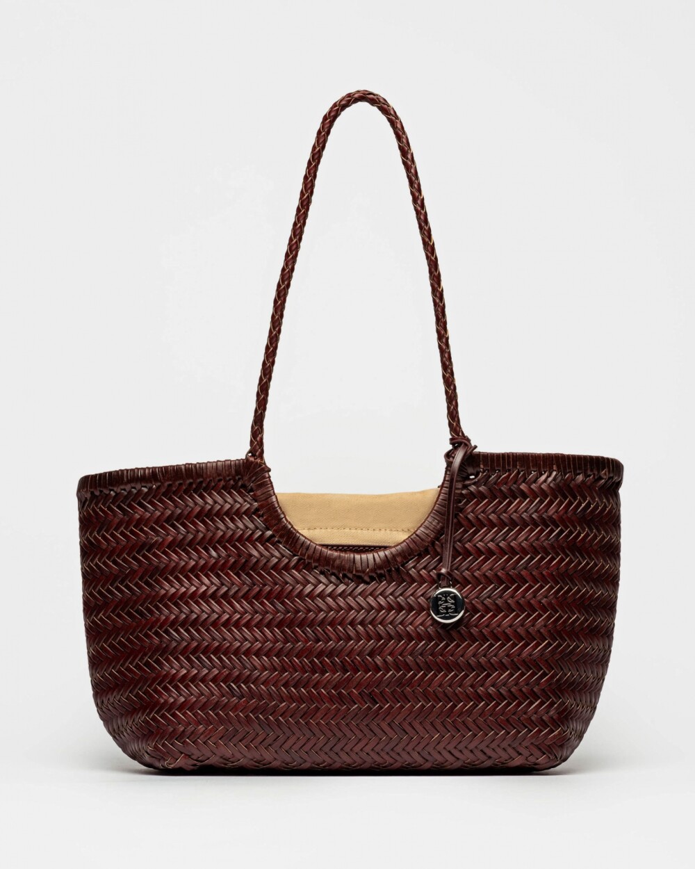 Cartera al hombro Ipanema en cuero curtido natural Chocolate
