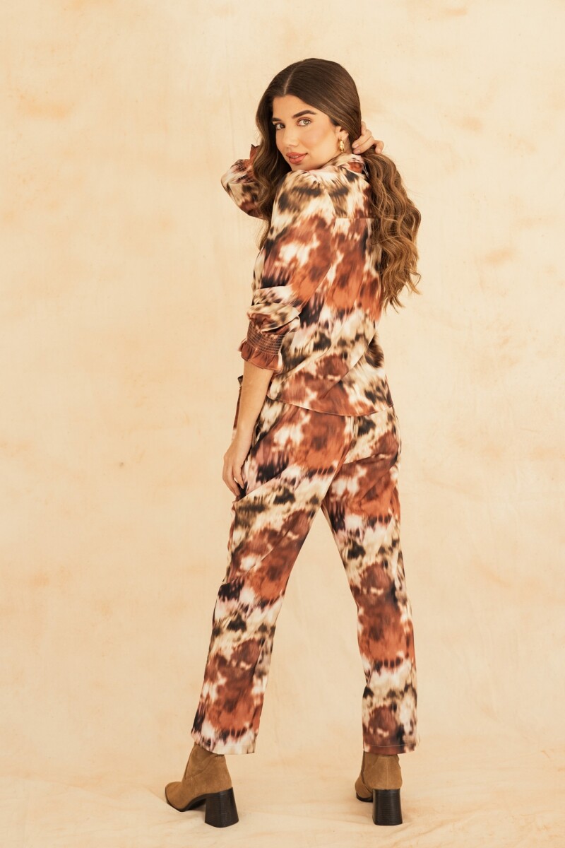 PANTALON ARIANNA BROWNISH-GREEN BATIK PANTALON ARIANNA BROWNISH-GREEN BATIK