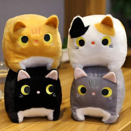 Peluche de gatito cuadrado chico Marron