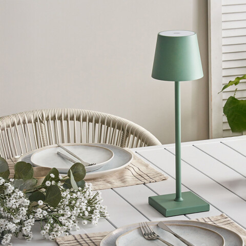 Lámpara de mesa LED inalámbrica 5W verde USB-C IX5005