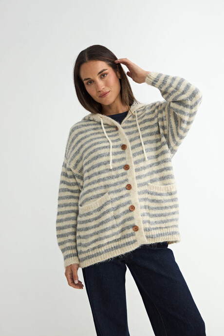 SACO CASTANEA C/CAPUCHA AZUL