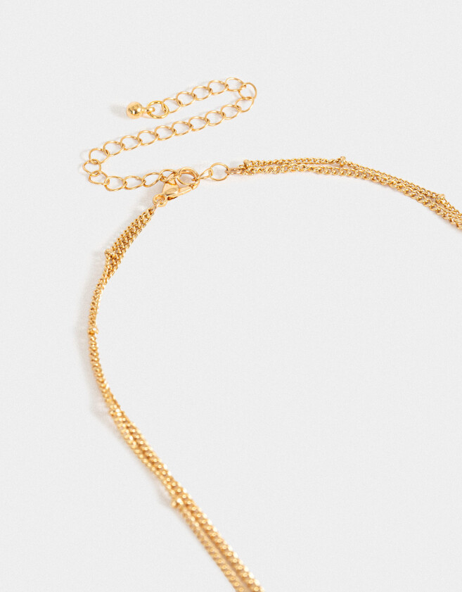 Collares Cortos Con mostacillas Collar Corto Con Mostacillas - Dorado