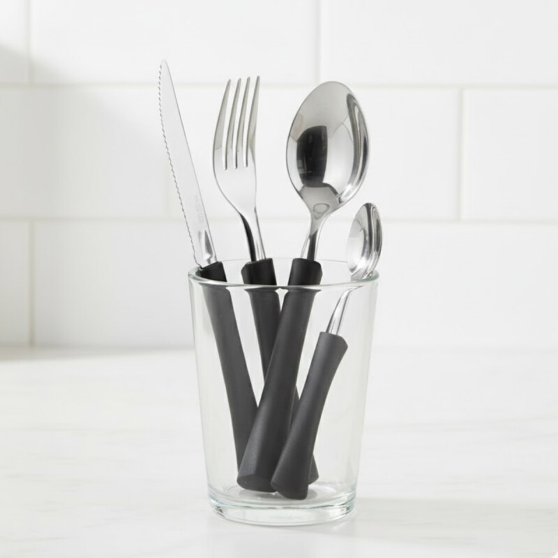 Juego cubiertos acero inox 12 piezas Inova NEGRO