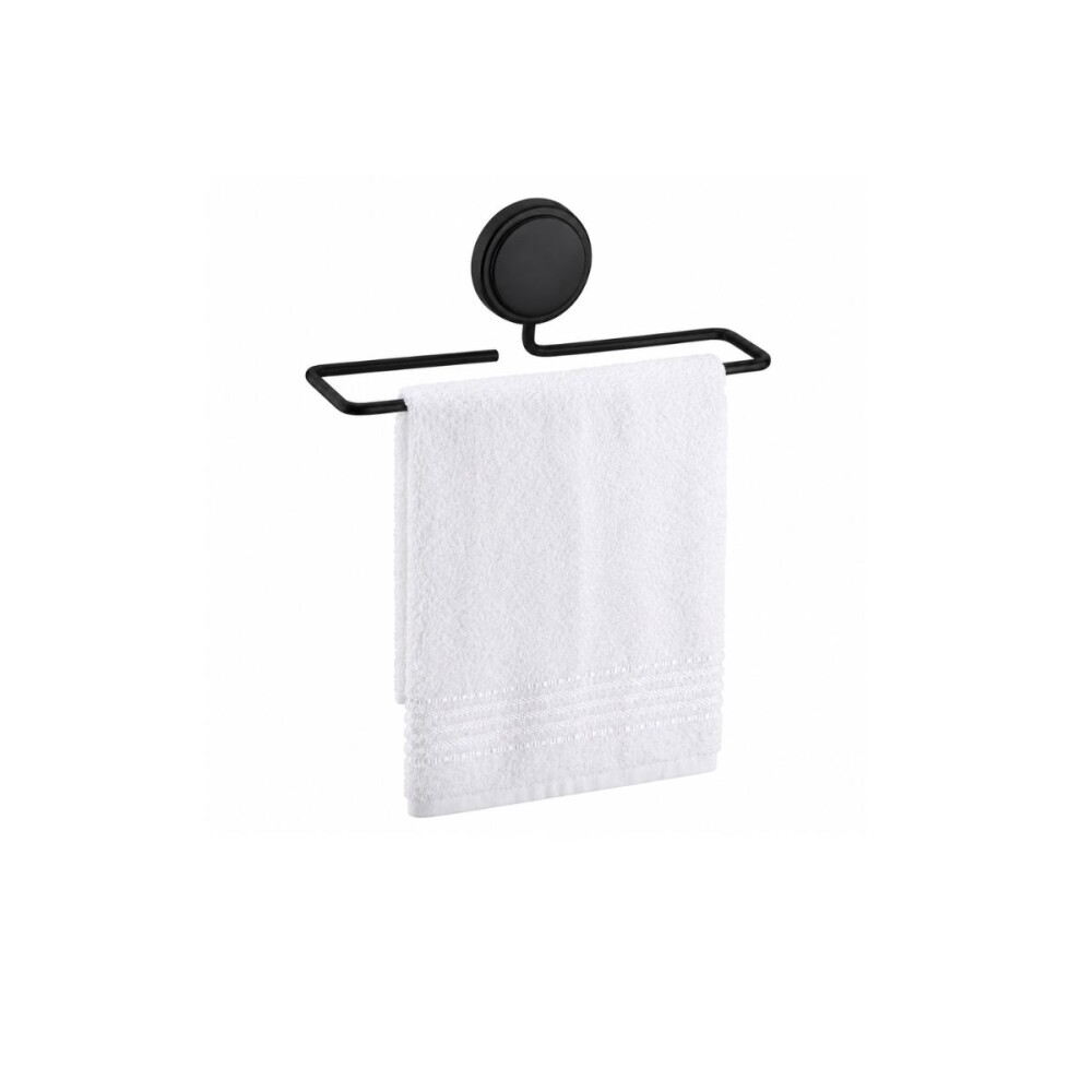 TOALLERO ADHESIVO 25 CM NEGRO MATE Toallero Adhesivo 25 Cm Negro Mate