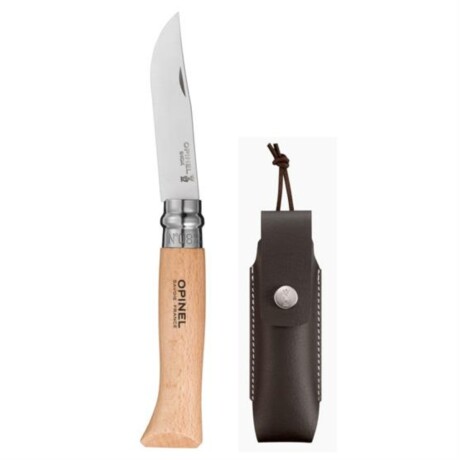 Navaja de bolsillo Opinel No. 08 + funda en cuero Navaja de bolsillo Opinel No. 08 + funda en cuero