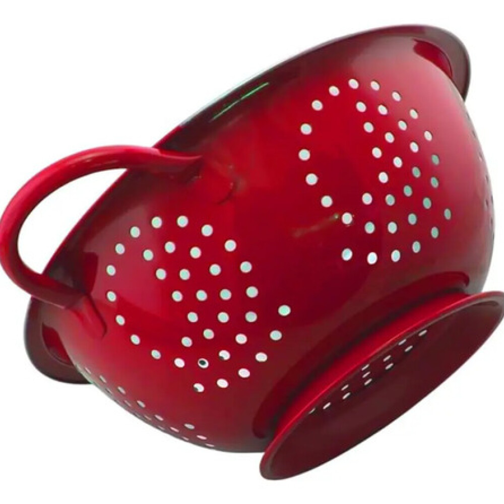 Colador acero inox 28 cm rojo PRISMA Colador acero inox 28 cm rojo PRISMA