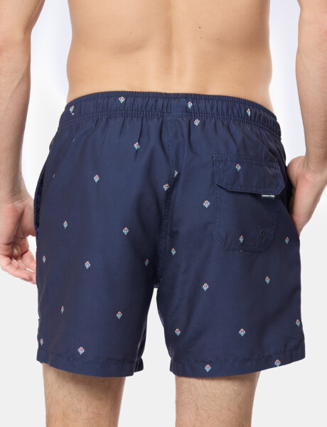 SHORT DE BAÑO ESTAMPADO Azul