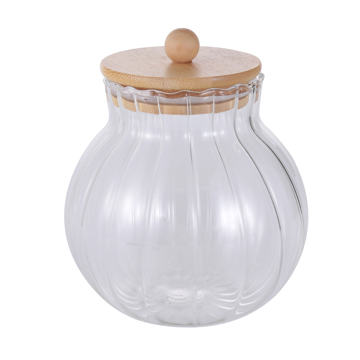 Frasaco vidrio tapa madera 1000ml - N/a 