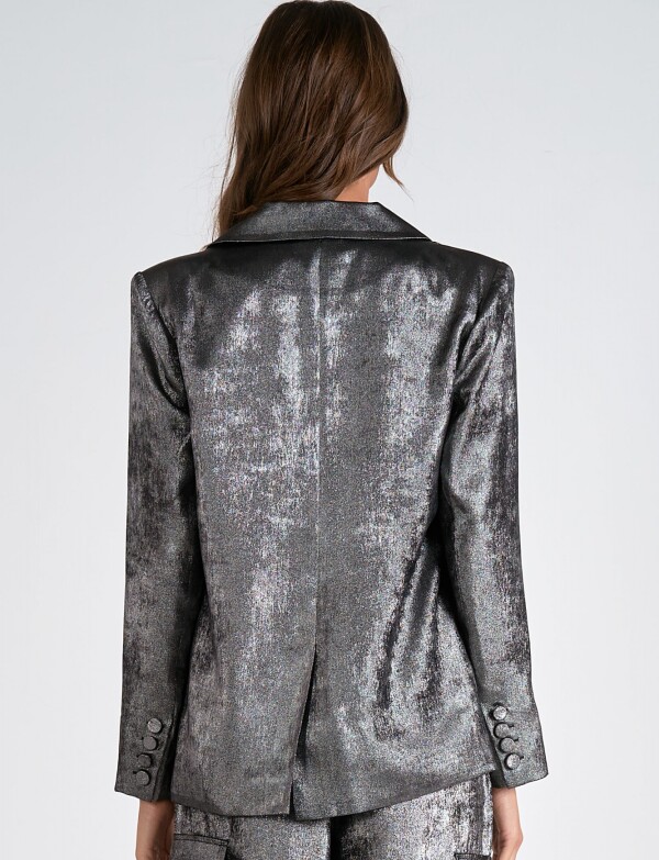 Blazer Satinado PLATEADO