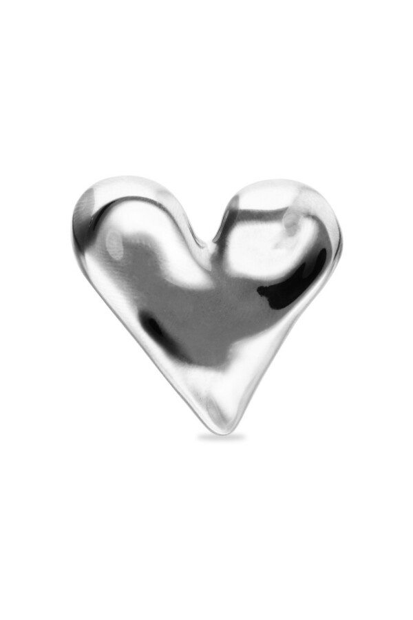 ANILLO DE ALEACIÓN DE METALES BAÑADO EN PLATA DE LEY CON FORMA DE CORAZÓN Anillo