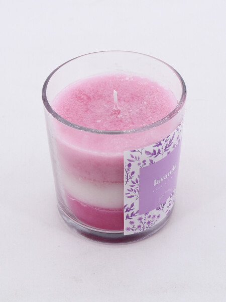 VELA VOTIVO TRES COLORES LAVANDA ROSADO