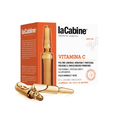 La Cabine Ampollas Vitamina C 10 unidades 2ml. La Cabine Ampollas Vitamina C 10 unidades 2ml.