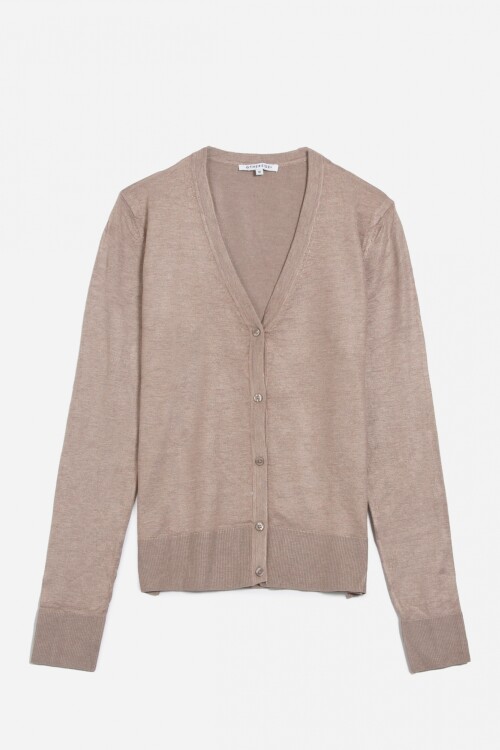 Cardigan escote en V KHAKI