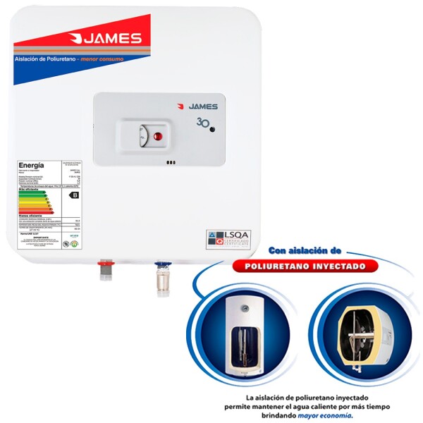 Termotanque Calefón James 30 L. Prisma TERMOTANQUE JAMES 30L PRISMA 034 ACERO