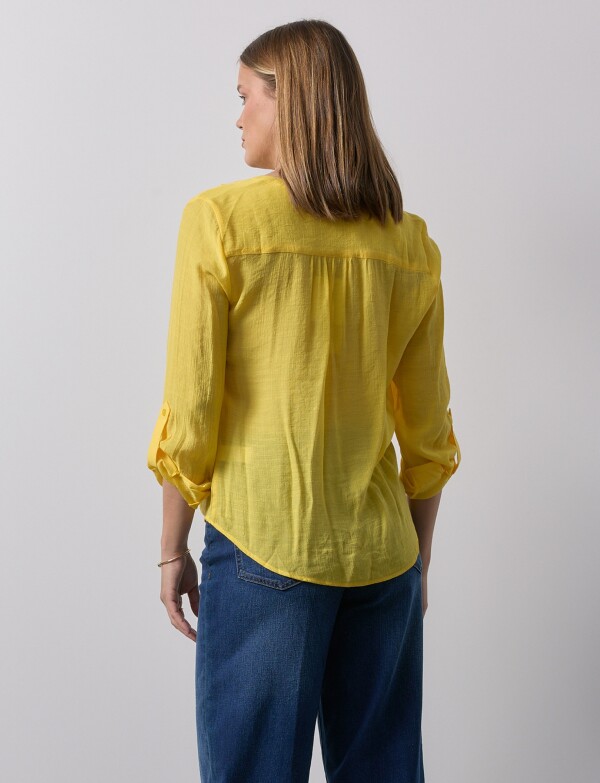 Blusa Nudo Botones AMARILLO