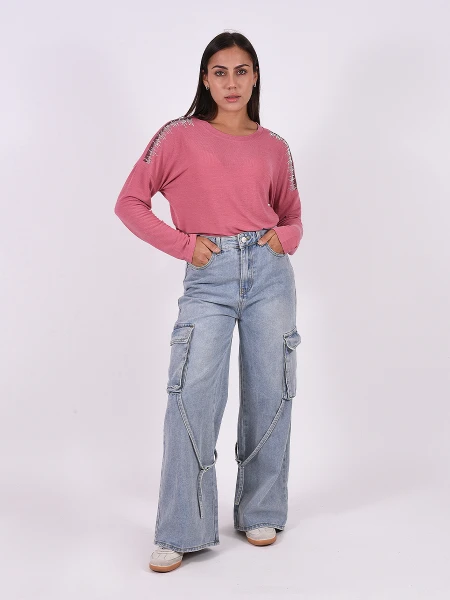 BLUSA PAULI ROSA OSCURO