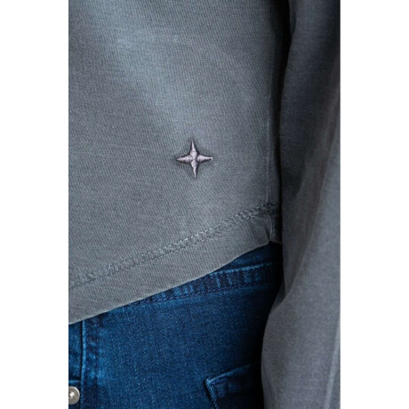 Remera Algodon Lavado Gris