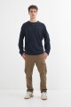 Sweater liviano cuello redondo AZUL MARINO
