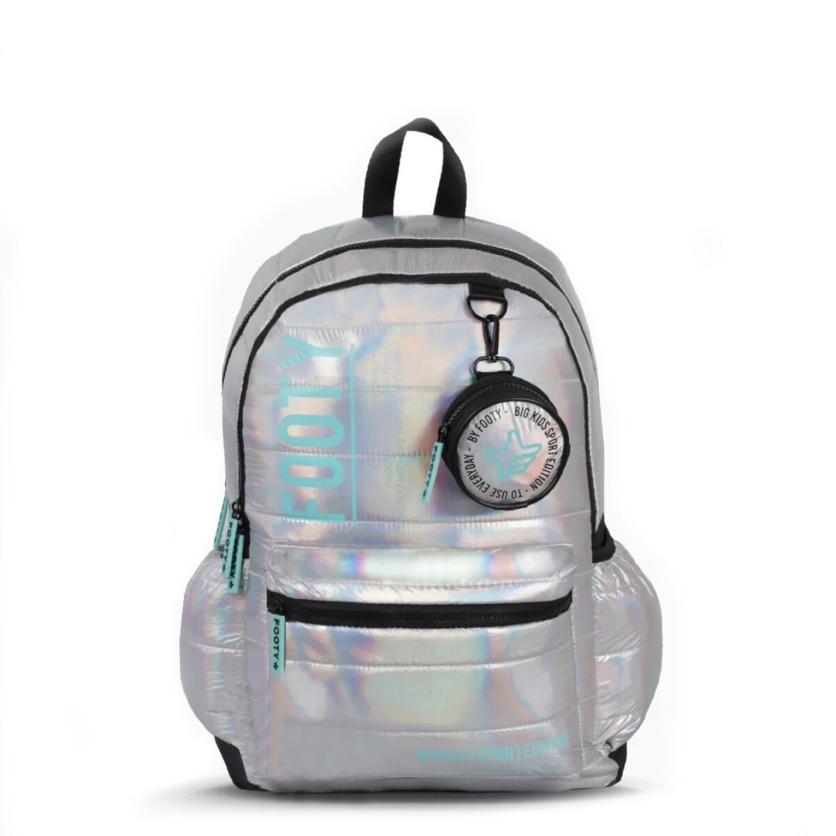 Mochila Footy Big Sport 18" con monedero - Plateado 