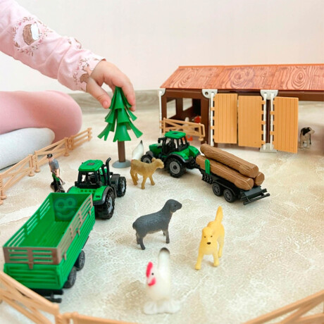 Set Granja Completa 94pcs Animales Tractor Juguete Set Granja Completa 94pcs Animales Tractor Juguete