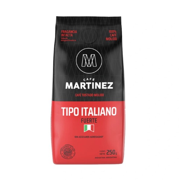 Café Martínez Tostado Molido Fuerte Italiano 250g Café Martínez Tostado Molido Fuerte Italiano 250g