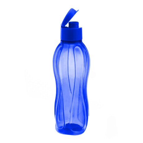 Botella caramañola plástica con tapón 600 ml AZUL