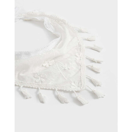 Vincha Con Borlas Blanco Crudo