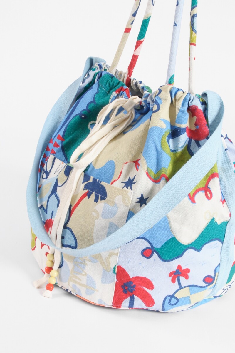 Bolso tote con estampa multicolor