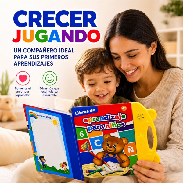 Libro Didáctico Interactivo Bilingüe con 20 Hojas Táctiles Diseño 2