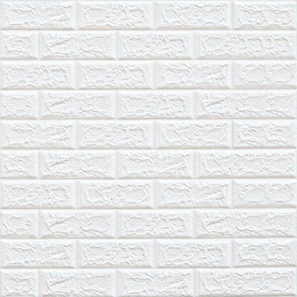 REVESTIMIENTO AUTO ADHESIVO 3D 70 X 77 CM X 6 MM - LADRILLO BLANCO REVESTIMIENTO AUTO ADHESIVO 3D 70 X 77 CM X 6 MM - LADRILLO BLANCO