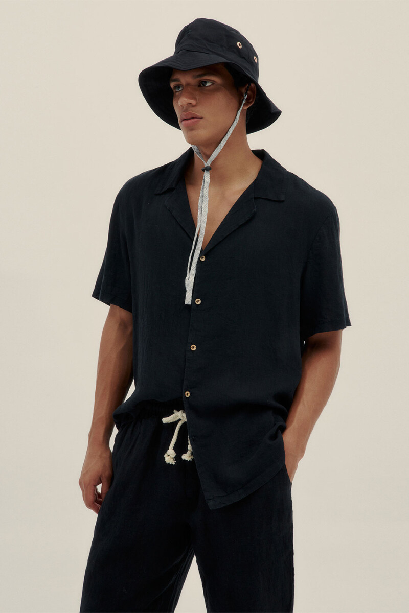 CAMP-COLLAR SHIRT Black