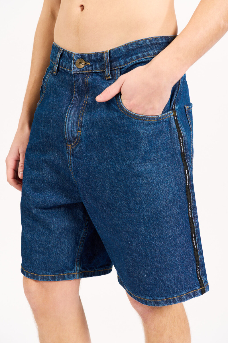 WARPED SHORT BLUE A-azul