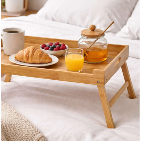 Mesa plegable de bambú 50x28x24cm
