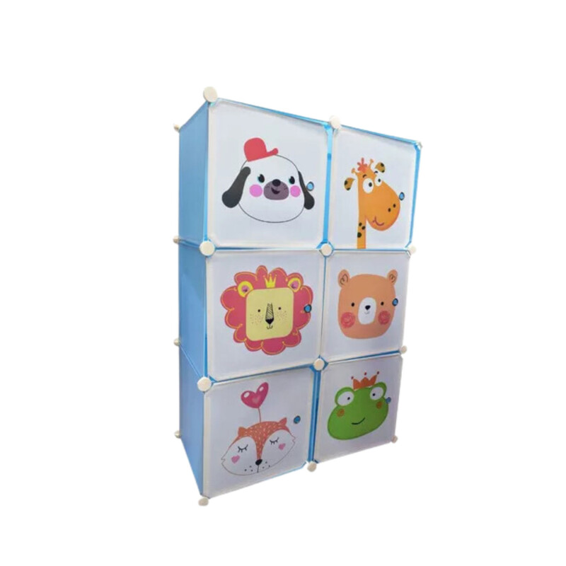 Mueble infantil Multifunción Módulos Con Puertas - Ropero Celeste