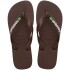 Sandalias Havaianas Brasil Logo Hombre Marrón Oscuro Blanco