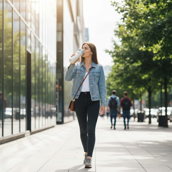 Vaso Térmica Acero inoxidable Botella 300ml Diseño Floral Color Amarillo