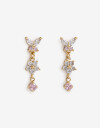 Aros Colgantes Cortos Cubic zirconia Aros Cortos Garden Cubic Zirconia - Dorado