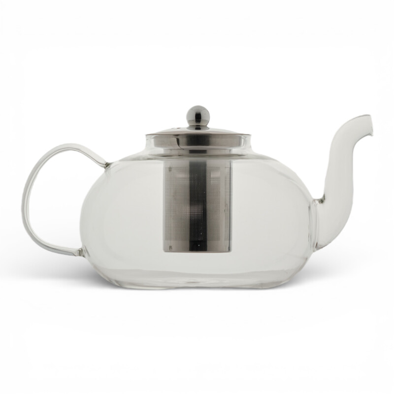 Tetera De Vidrio Borosilicato 1.5l Con Filtro Acero Inoxidable Sin Color