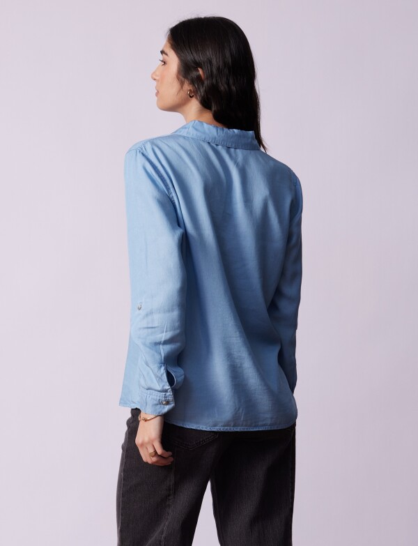 Camisa Lyocell Bolsillos JEAN CLARO